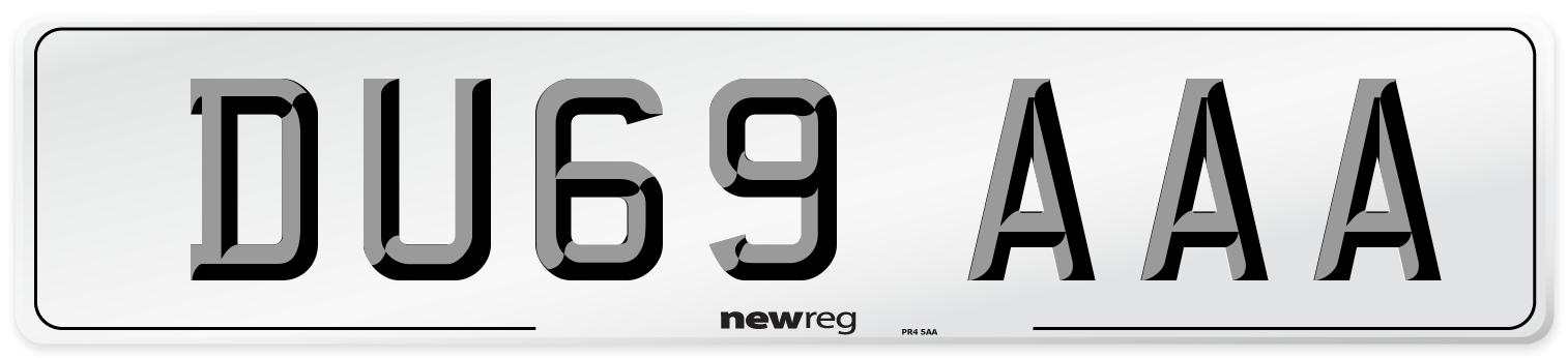 DU69 AAA Number Plate from New Reg
